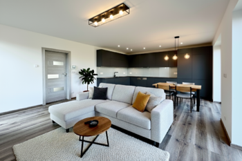 obývací pokoj - vizualizace - Prodej domu 138 m², Milovice