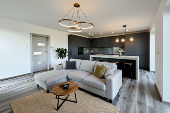 obývací pokoj - vizualizace - Prodej domu 138 m², Milovice