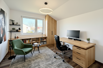 pracovna - vizualizace - Prodej domu 138 m², Milovice