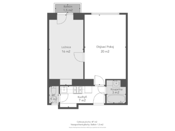 Pronájem bytu 2+1 v osobním vlastnictví 52 m², Praha 3 - Žižkov