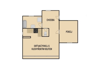 Pronájem bytu 2+kk v osobním vlastnictví 61 m², Praha 4 - Hodkovičky