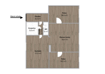 Pronájem bytu 4+kk v osobním vlastnictví 76 m², Řehenice