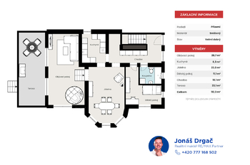 Prodej bytu 5+kk v osobním vlastnictví 157 m², Praha 5 - Velká Chuchle