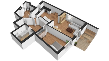 plánek bytu - Prodej bytu 2+1 v osobním vlastnictví 86 m², Praha 10 - Dolní Měcholupy