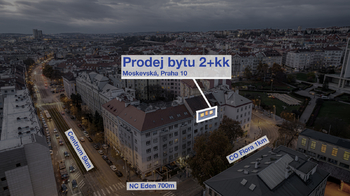 Prodej bytu 2+kk v osobním vlastnictví 52 m², Praha 10 - Vršovice