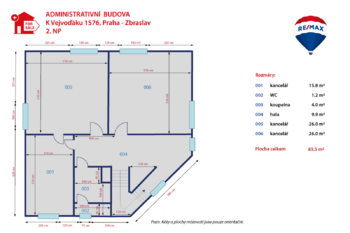 Prodej kancelářských prostor 253 m², Praha 5 - Zbraslav