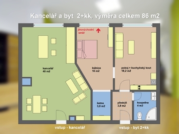 Prodej bytu 2+kk v osobním vlastnictví 86 m², Brno
