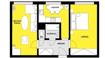 Prodej bytu 2+1 v osobním vlastnictví 53 m², Praha 6 - Břevnov