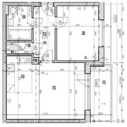 Půdorys - Pronájem bytu 2+kk v osobním vlastnictví 53 m², Břeclav