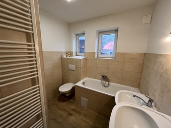 Koupelna v přízemí - Prodej domu 170 m², Karolinka