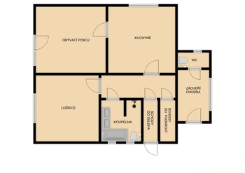 Půdorys přízemí - Prodej domu 170 m², Karolinka