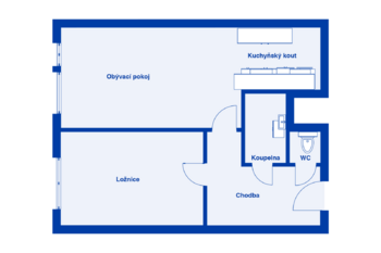 Pronájem bytu 2+kk v družstevním vlastnictví 45 m², Praha 8 - Kobylisy