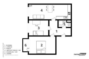 Prodej bytu 3+kk v osobním vlastnictví 64 m², Praha 9 - Kyje