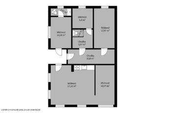 Orientační půdorys - Pronájem skladovacích prostor 676 m², Červené Pečky