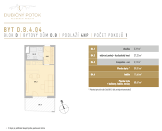 Prodej bytu 1+kk v osobním vlastnictví 51 m², České Budějovice