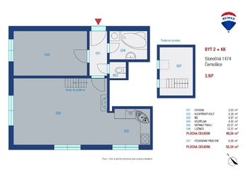 Pronájem bytu 2+kk v osobním vlastnictví 49 m², Černošice
