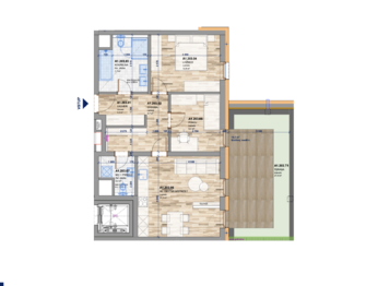 Prodej bytu 3+kk v osobním vlastnictví 101 m², Zlín