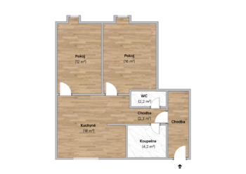 Pronájem bytu 3+kk v osobním vlastnictví 55 m², Řehenice