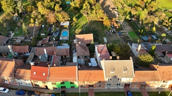 Pohled na dům z výšky - Prodej domu 120 m², Čelechovice na Hané