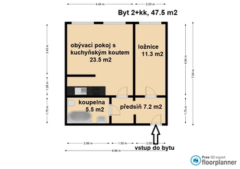 Pronájem bytu 2+kk v osobním vlastnictví 47 m², Ústí nad Labem