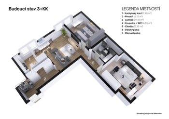 Prodej bytu 2+kk v osobním vlastnictví 73 m², Beroun