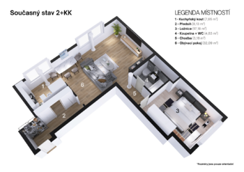 Prodej bytu 2+kk v osobním vlastnictví 73 m², Beroun