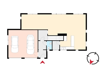 Půdorys přízemí - Prodej domu 188 m², Herink