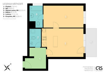 Prodej bytu 2+kk v osobním vlastnictví 64 m², Praha 5 - Stodůlky