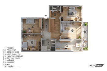 Prodej bytu 4+1 v osobním vlastnictví 91 m², Praha 6 - Liboc