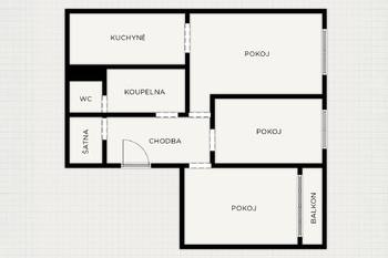 Prodej bytu 3+1 v osobním vlastnictví 71 m², Praha 4 - Chodov