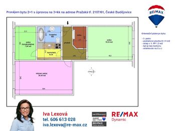 Pronájem bytu 3+kk v osobním vlastnictví 61 m², České Budějovice