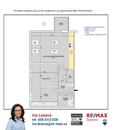 Pronájem bytu 3+kk v osobním vlastnictví 66 m², Včelná