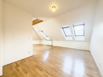 Obývací prostor - Prodej bytu atypický v osobním vlastnictví 160 m², Praha 5 - Smíchov