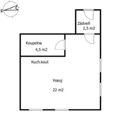Prodej bytu 1+kk v osobním vlastnictví 30 m², Kounov