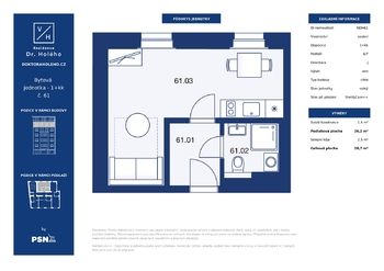 Pronájem bytu 1+kk v osobním vlastnictví 27 m², Praha 8 - Libeň