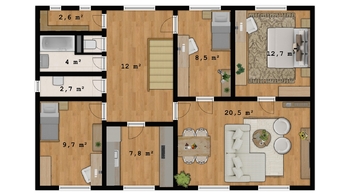 Prodej bytu 4+1 v osobním vlastnictví 81 m², Rudník
