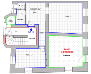 Prodej bytu 2+kk v osobním vlastnictví 55 m², Děčín