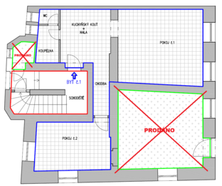 Prodej bytu 2+kk v osobním vlastnictví 55 m², Děčín