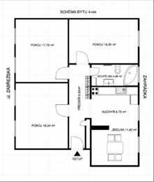 Pronájem bytu 4+kk v osobním vlastnictví 85 m², Šumperk