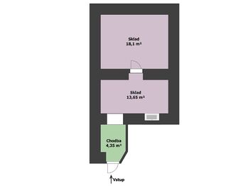 Pronájem skladovacích prostor 36 m², Praha 8 - Karlín