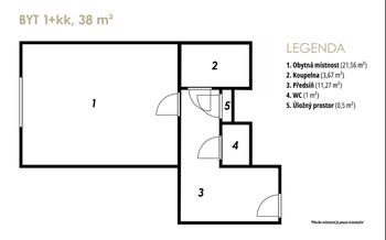 Pronájem bytu 1+kk v osobním vlastnictví 39 m², Praha 10 - Strašnice