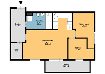 Prodej bytu 3+kk v osobním vlastnictví 76 m², Praha 10 - Štěrboholy