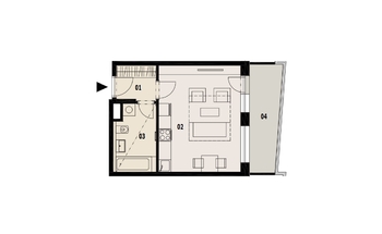 Pronájem bytu 1+kk v osobním vlastnictví 39 m², Praha 3 - Žižkov