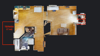 Pronájem bytu 2+kk v osobním vlastnictví 68 m², Praha 5 - Košíře