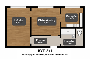 Prodej bytu 2+1 v družstevním vlastnictví 44 m², Ostrava