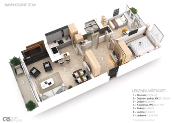 Prodej bytu 3+kk v osobním vlastnictví 80 m², Praha 4 - Michle