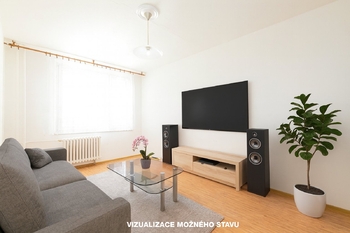 Obývací pokoj, vizualizace - Prodej bytu 2+kk v družstevním vlastnictví 40 m², Roudnice nad Labem