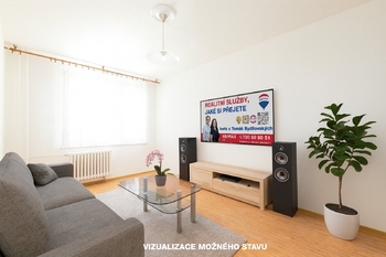 Obývací pokoj, vizualizace - Prodej bytu 2+kk v družstevním vlastnictví 40 m², Roudnice nad Labem