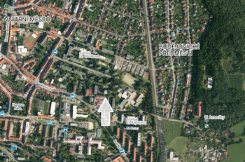 Orientační mapa - Pronájem bytu 2+kk v osobním vlastnictví 40 m², Písek