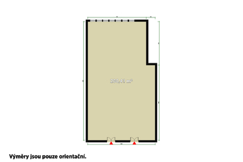 půdorys - Pronájem obchodních prostor 200 m², Plzeň